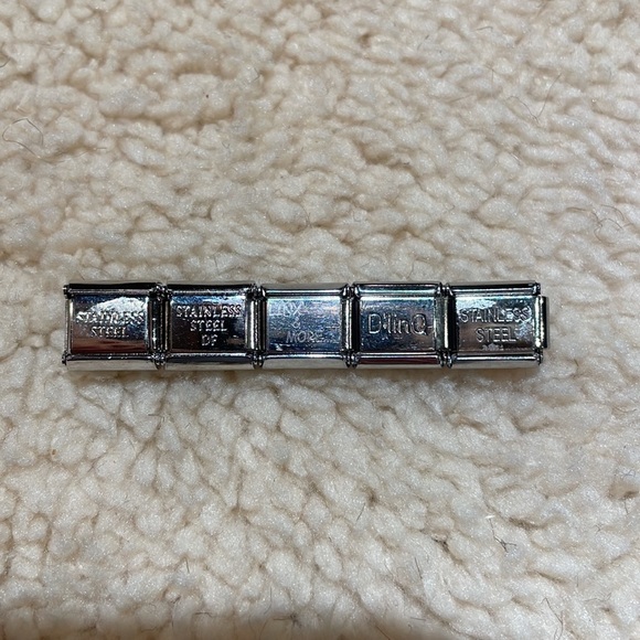 Set of 5 interchangeable charms. 3 marked stainless. Wine, love my man, BFF - Picture 6 of 6